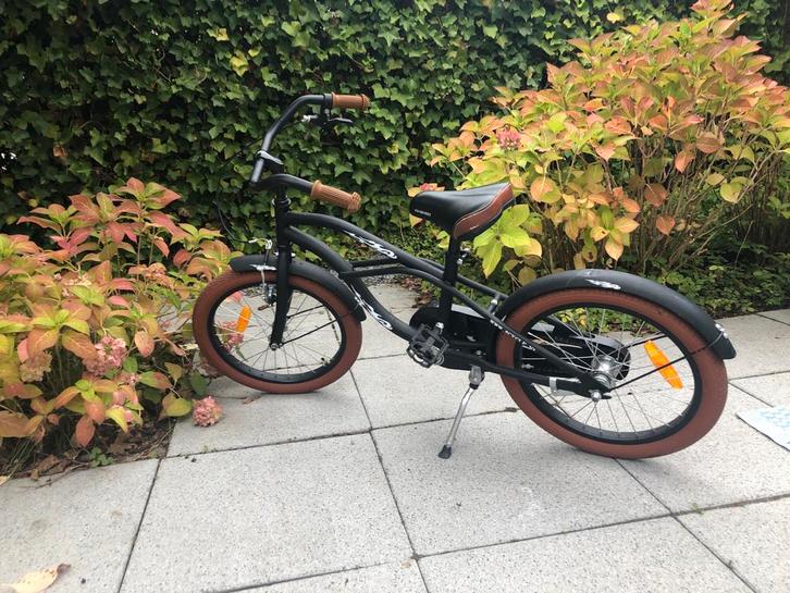 2Cycle Cruiser Kinderfiets 18 inch - Zwart, Fietsen en Brommers, Fietsen | Jongens, Gebruikt, 18 inch, Ophalen