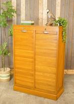 Oude brocante Franse roldeurkast twee rolluiken archiefkast, Huis en Inrichting, Kasten | Roldeurkasten en Archiefkasten, Ophalen