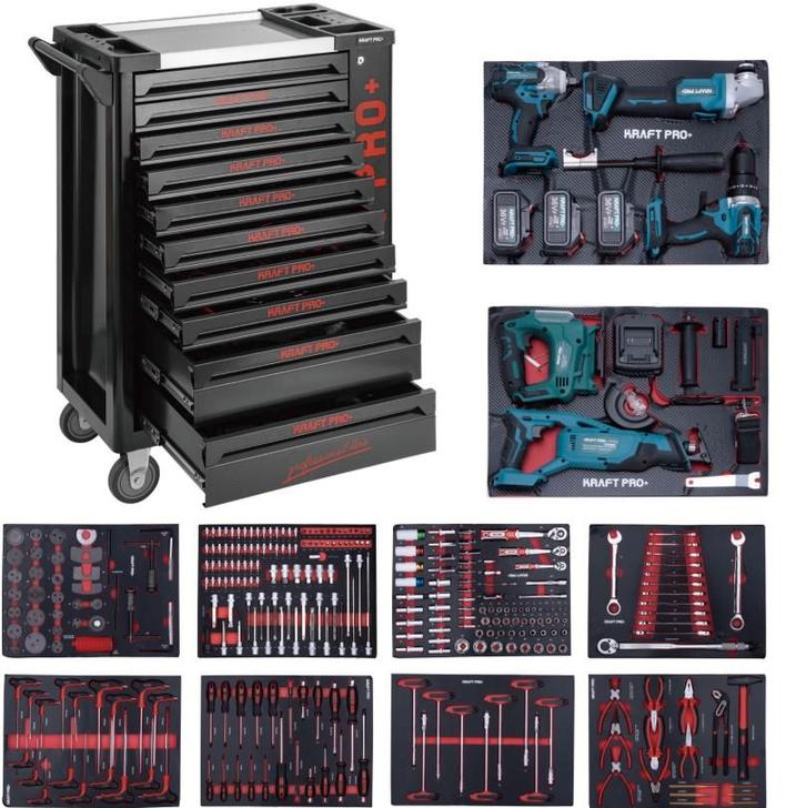 Gereedschapwagen 10 laden gevuld boormachine slijptol etc, Auto diversen, Autogereedschap, Nieuw, Ophalen