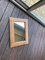 Spiegel met rieten lijst - 50x67 cm, Huis en Inrichting, Woonaccessoires | Spiegels, Ophalen of Verzenden, Zo goed als nieuw, Minder dan 100 cm