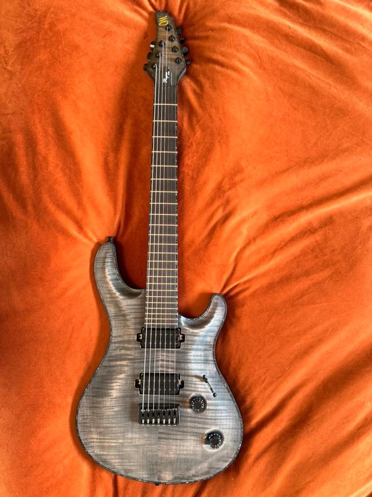 Mayones Regius 7 Core Antique Black Matte Black Binding, Muziek en Instrumenten, Snaarinstrumenten | Gitaren | Elektrisch, Zo goed als nieuw