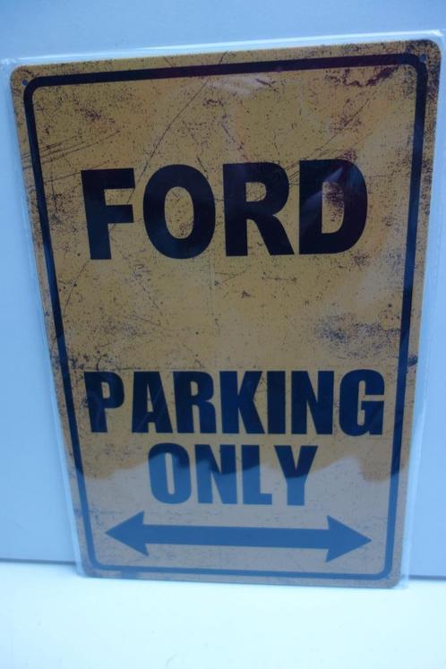 FORD AUTO PARKING ONLY FORD tekst BORD, Verzamelen, Automerken, Motoren en Formule 1, Nieuw, Auto's, Ophalen of Verzenden