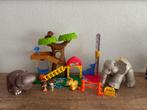 Little People dierentuin met grote dieren. Nijlpaard Olifant, Ophalen of Verzenden, Gebruikt, Speelset, Met geluid