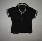Prachtig zwart BURBERRY polo shirt mt 6 mnd/68., Kinderen en Baby's, Babykleding | Maat 68, Verzenden, Zo goed als nieuw, Jongetje