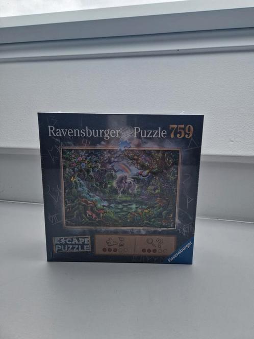 Escape puzzel Unicorn Ravensburger puzzel escape 9 Unicorn -, Hobby en Vrije tijd, Denksport en Puzzels, Nieuw, Legpuzzel, 500 t/m 1500 stukjes