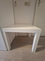 2 Ikea Lack witte tafeltjes, Kunststof, Gebruikt, Vierkant, 55 tot 75 cm