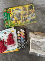 gips beestjes gieten en schilderen voor kinderen, Ophalen of Verzenden, Gebruikt, Knutselen