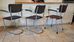 Vintage W H Gispen stoelen om op te knappen chroom netjes, Huis en Inrichting, Gebruikt, Drie, Gispen design, Ophalen