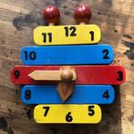 Houten speelgoedklok vintage, Ophalen of Verzenden, Gebruikt, Overige typen