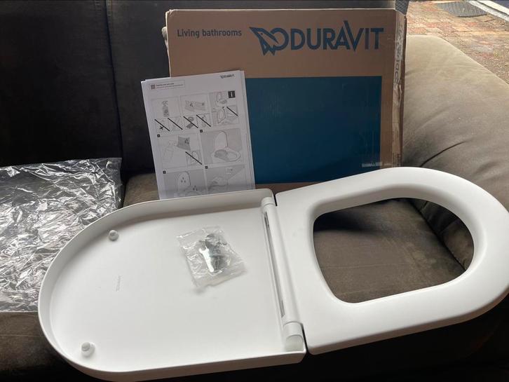 Duravit Me by Starck closetzitting / compacte wc hoh 21CM, Doe-het-zelf en Verbouw, Sanitair, Nieuw, Toilet, Rvs, Ophalen