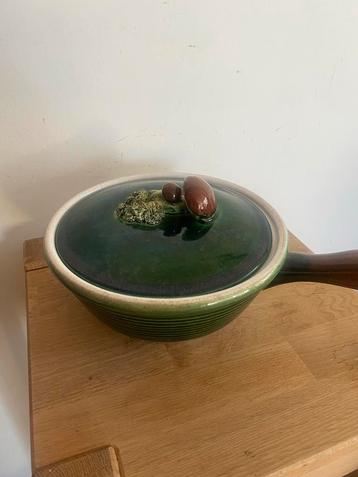 Vintage Belgische Tellurite Mushroom pan met deksel beschikbaar voor biedingen