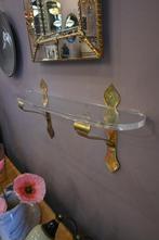 Wandplateau van plexiglas met messing, Ophalen, Onbekend, Zo goed als nieuw, Onbekend