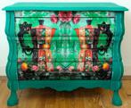 Groen buikkastje, ladekast “koffiepotjes” Percolator, Zo goed als nieuw, 3 of 4 laden, Minder dan 100 cm, 25 tot 50 cm