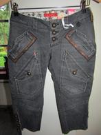 E183 10 FEET mt 25 nieuw label capri jeans zwart antraciet, Nieuw, W27 (confectie 34) of kleiner, Zwart, 10 Feet