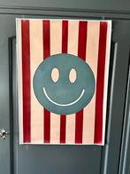 Smiley poster op canvasdoek, 50x70, Verzamelen, Rechthoekig Staand, Deurposter of groter, Nieuw, Ophalen of Verzenden