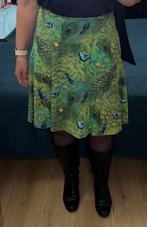 Groen pauwen rokje, Verzenden, Maat 42/44 (L), Gedragen, Boven de knie