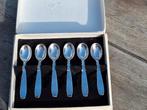 6 Verzilverde Lepeltjes N100 in Doos, Antiek en Kunst, Ophalen of Verzenden