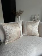 Luxe handgemaakte sierkussens 45x45, Ophalen of Verzenden, Nieuw, Beige, Vierkant