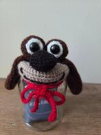 Vrolijk potje met hondenkopje erop- handgemaakt, Verzenden, Nieuw