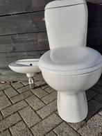 toilet met wasbak, Doe-het-zelf en Verbouw, Sanitair, Ophalen, Gebruikt, Steen, Toilet