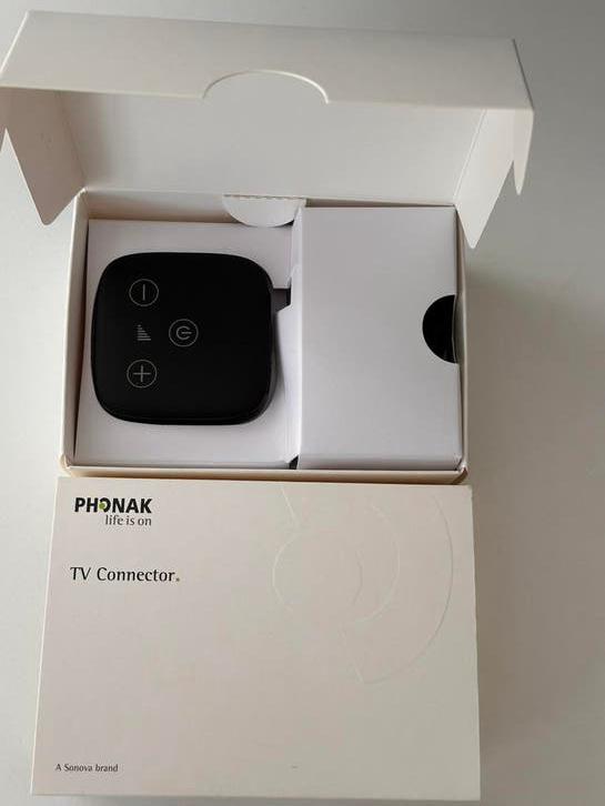 Phonak TV Connector V2 voor draadloze audio, Audio, Tv en Foto, Ophalen of Verzenden, Zo goed als nieuw, Minder dan 2 meter, Overige kabels