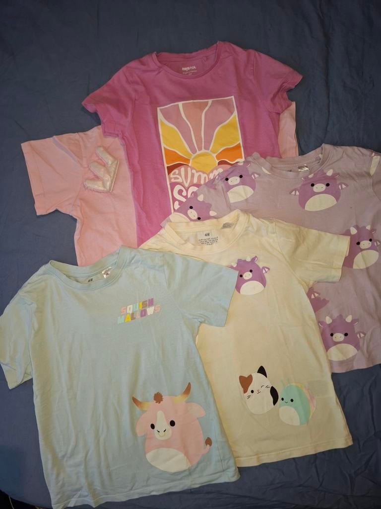 Zomerse set Squishmallows T shirts en shorts, Kinderen en Baby's, Kinderkleding | Maat 122, Meisje, H&M, Ophalen of Verzenden