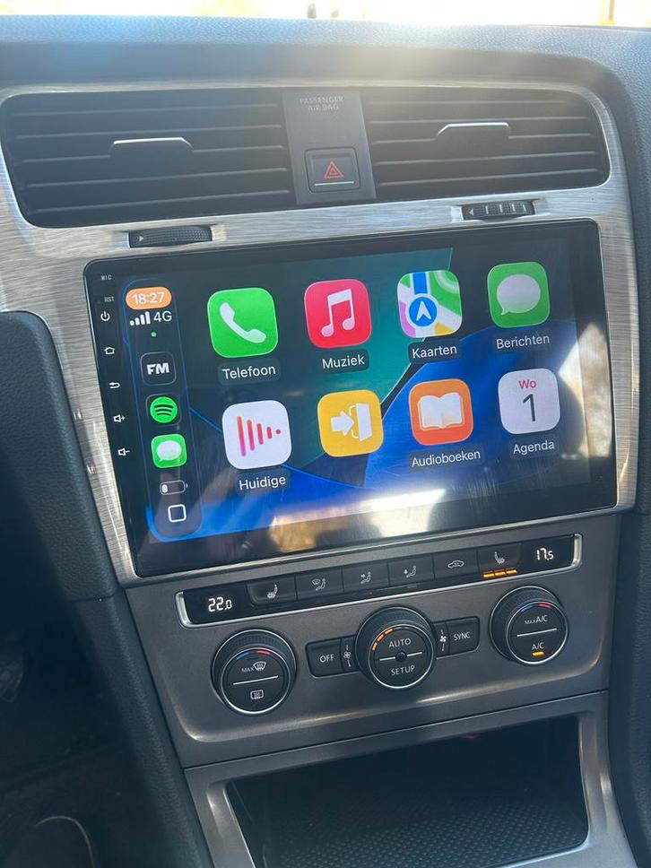 Golf 7 Radio met Frame - Apple CarPlay/Android Auto, Auto diversen, Autoradio's, Zo goed als nieuw, Ophalen of Verzenden
