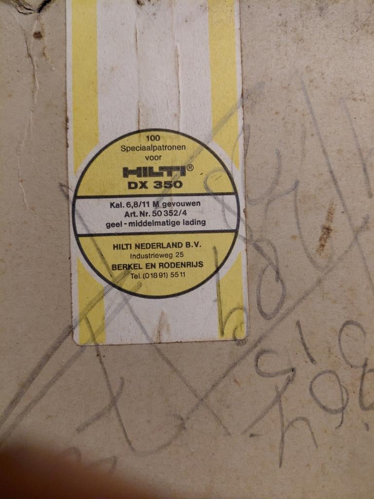 Hilti DX 350 Speciale Patronen - Geel (100 stuks), Ophalen, Nieuw