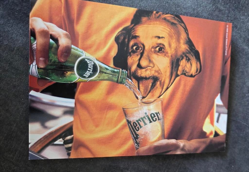 Albert Einstein - Perrier, Verzamelen, Verzenden, 1980 tot heden, Ongelopen, Sterren en Beroemdheden