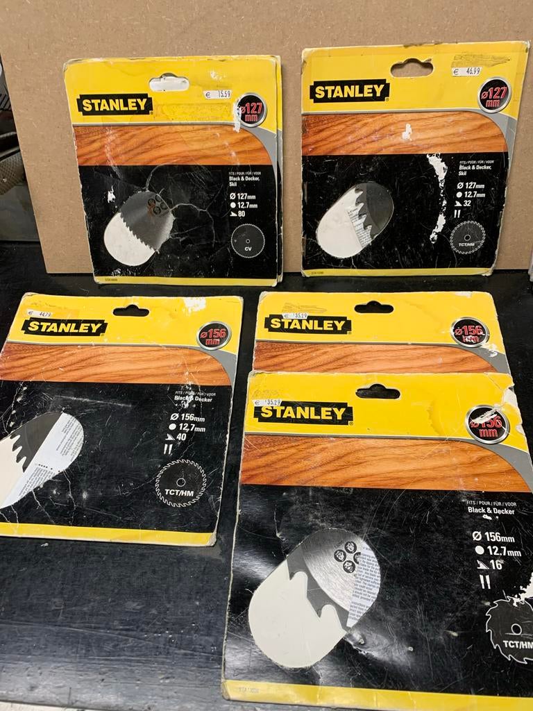 Diverse Zaagbladen - Stanley & Lux-Tools, Doe-het-zelf en Verbouw, Gereedschap | Zaagmachines, Ophalen, Gebruikt, Cirkelzaag, 600 tot 1200 watt
