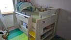 Halfhoogslaper bed met bureau + speelplek, Ophalen, Hoogslaper of Stapelbed, 180 cm of meer, 100 cm of meer