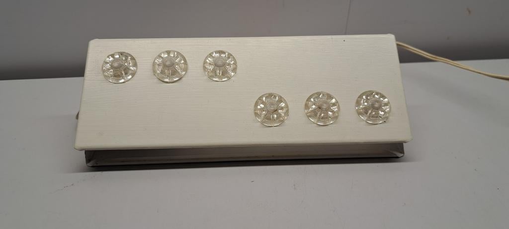 Vintage wit bedlampje met kunststof sterren, Antiek en Kunst, Ophalen of Verzenden