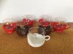 7 vintage thee glazen. Jaren 70., Ophalen of Verzenden, Zo goed als nieuw, Overige typen