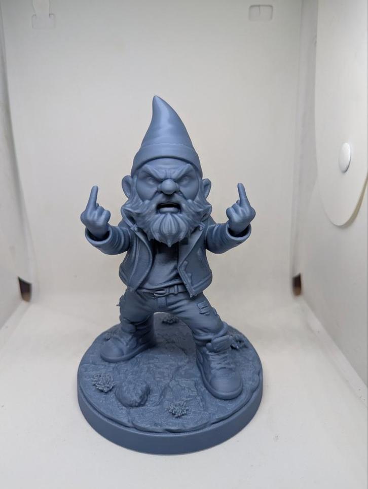 Boze kabouter beeldje, Huis en Inrichting, Woonaccessoires | Overige, Nieuw, Kunststof, Grijs, Ophalen of Verzenden