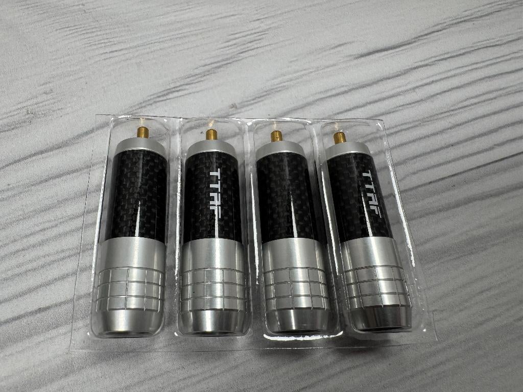 Ttaf 93402 Professional rca Carbon connectors connectors, Verzenden, Zo goed als nieuw, Minder dan 2 meter, Coaxiale kabel