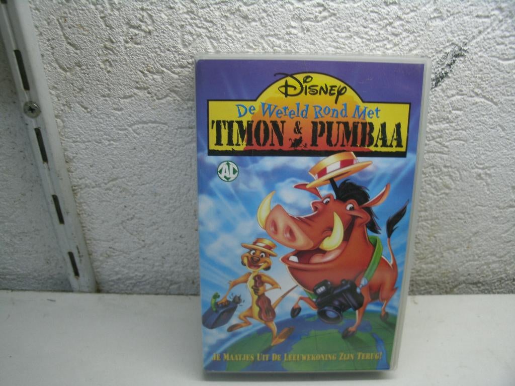 vhs 33a timon en pumbaa de wereld rond met, Alle leeftijden, Ophalen of Verzenden, Gebruikt
