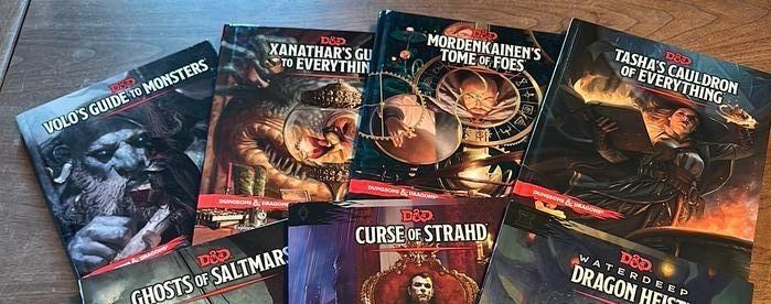 Dnd 5e boeken, Ophalen of Verzenden, Zo goed als nieuw, Overige soorten, Boek of Catalogus