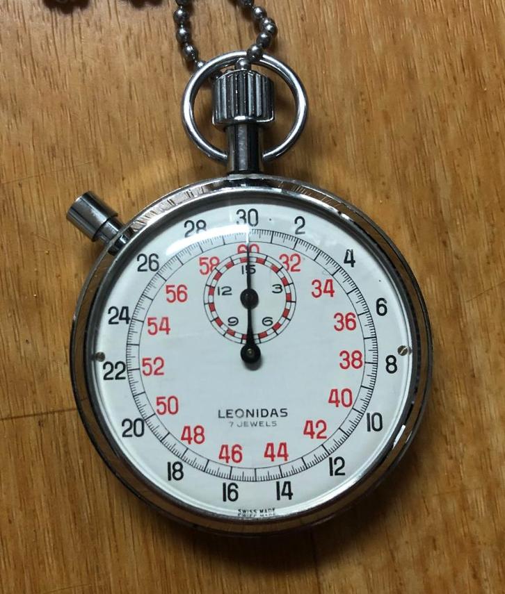 Stopwatch merk LEONIDAS 7 JEWELS., Auto-onderdelen, Klein materiaal, Universele onderdelen, Gebruikt, Ophalen of Verzenden