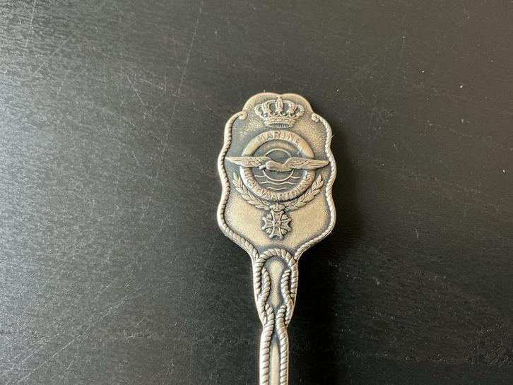 Zilveren theelepel Koninklijke Marine Vliegdienst MLD, Antiek en Kunst, Antiek | Bestek, Verzenden