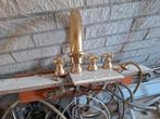Vintage gouden kranen met badmeubel en wastafels, Doe-het-zelf en Verbouw, Sanitair, Ophalen, Gebruikt, Koper, Kraan