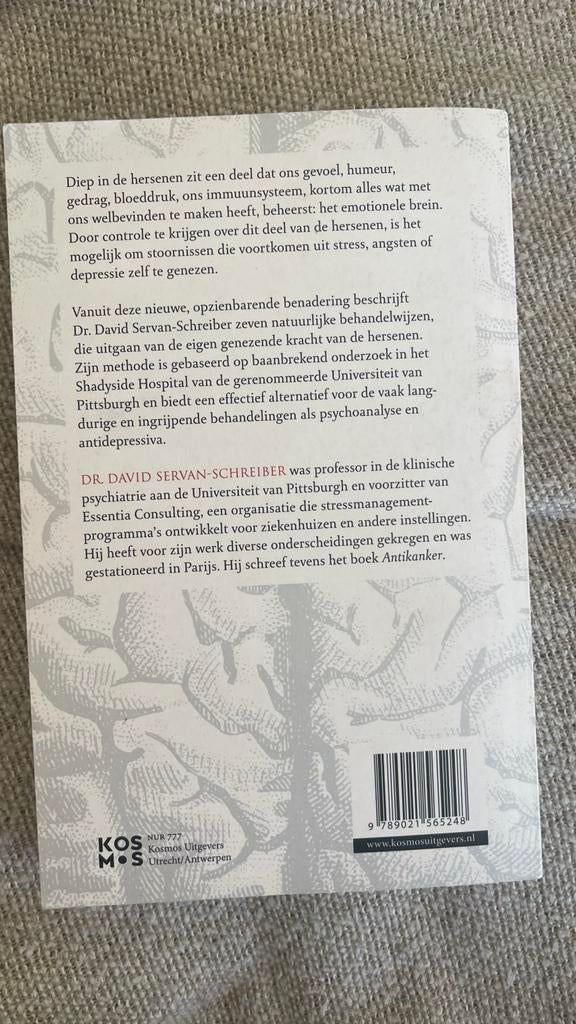 Uw Brein als Medicijn - Dr. David Servan-Schreiber, Boeken, Psychologie, Ophalen, Gelezen, Klinische psychologie
