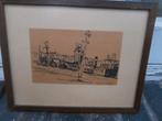 Jan Zeger Vink (P.Scheen), Teken v/d Maaskade Rotterdam, Antiek en Kunst, Kunst | Tekeningen en Foto's, Ophalen