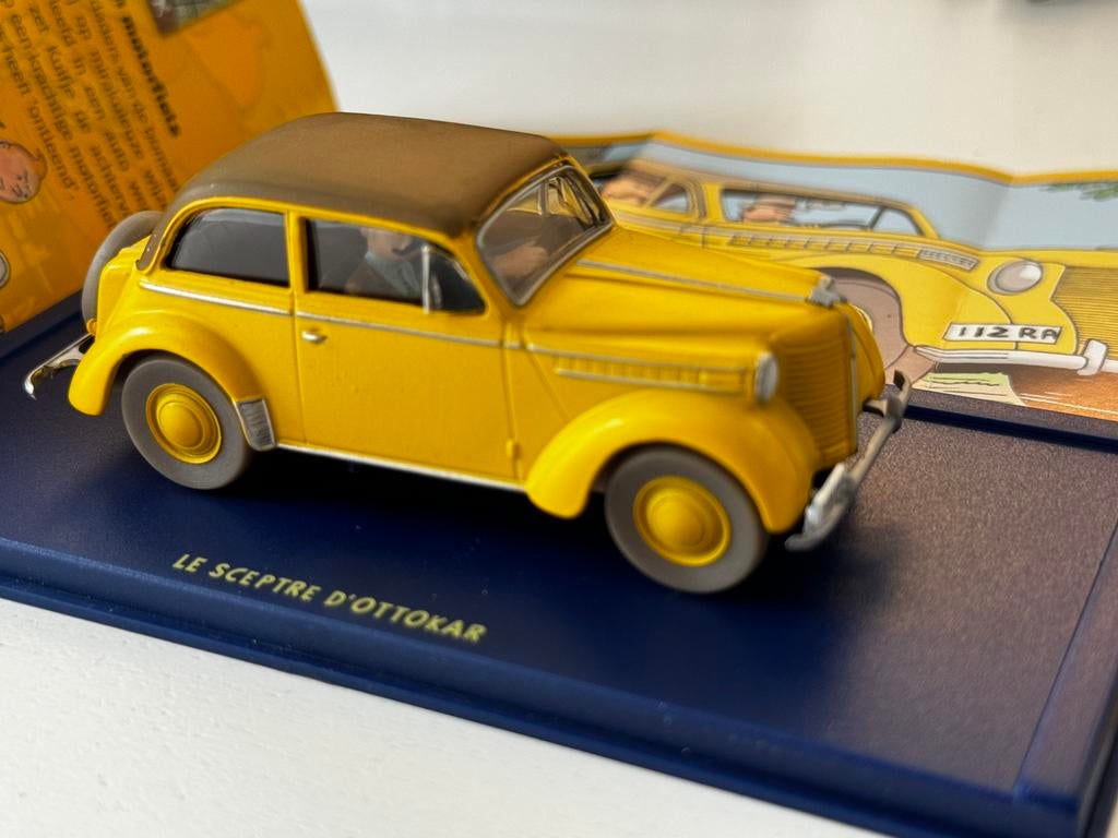 Kuifje auto 1:43 de opel olympia uit scepter van ottokar, Verzamelen, Stripfiguren, Ophalen of Verzenden, Kuifje, Zo goed als nieuw