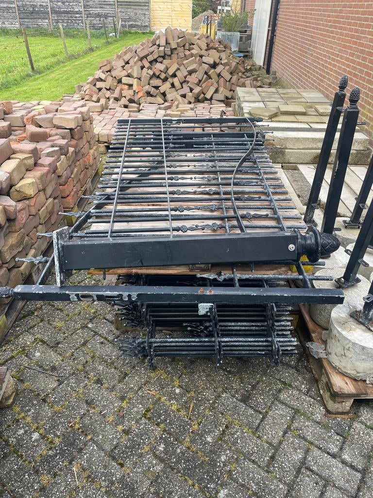 Authentiek Gesmeed Hekwerk met Poort - Klassieke Stijl, Ophalen, Met poort, Gebruikt, Sierhekwerk