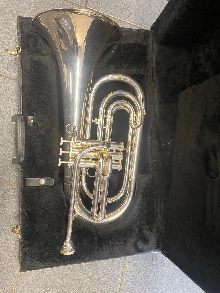 Marcing bariton van het merk Kansel, Ophalen of Verzenden, Gebruikt, Koperblazer, Met koffer of draagtas
