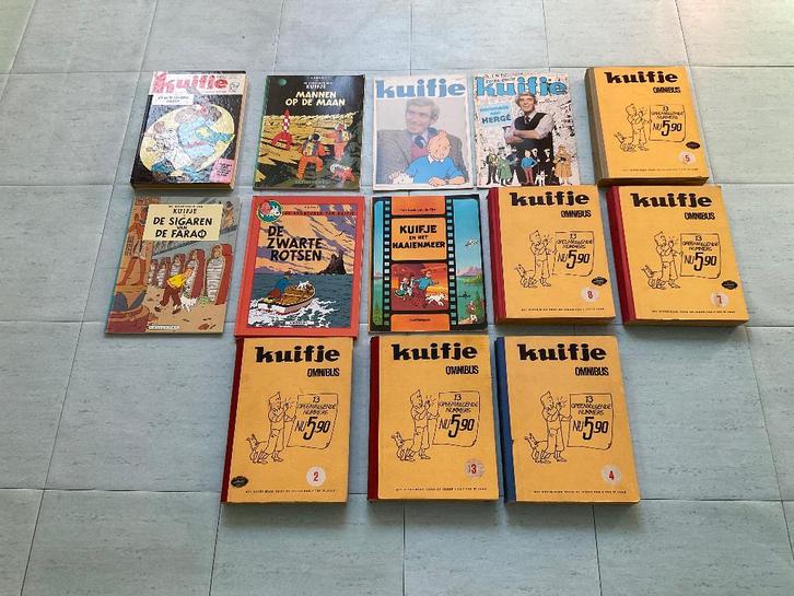 Kuifje verzameling strips omnibus hommage Hergé tijdschrift, Boeken, Stripboeken, Gelezen, Meerdere stripboeken, Ophalen of Verzenden