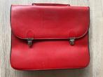 Vintage Tas Aktetas | kunstleer | rood | 30x25cm, Ophalen of Verzenden, Gebruikt, Rood, Handtas