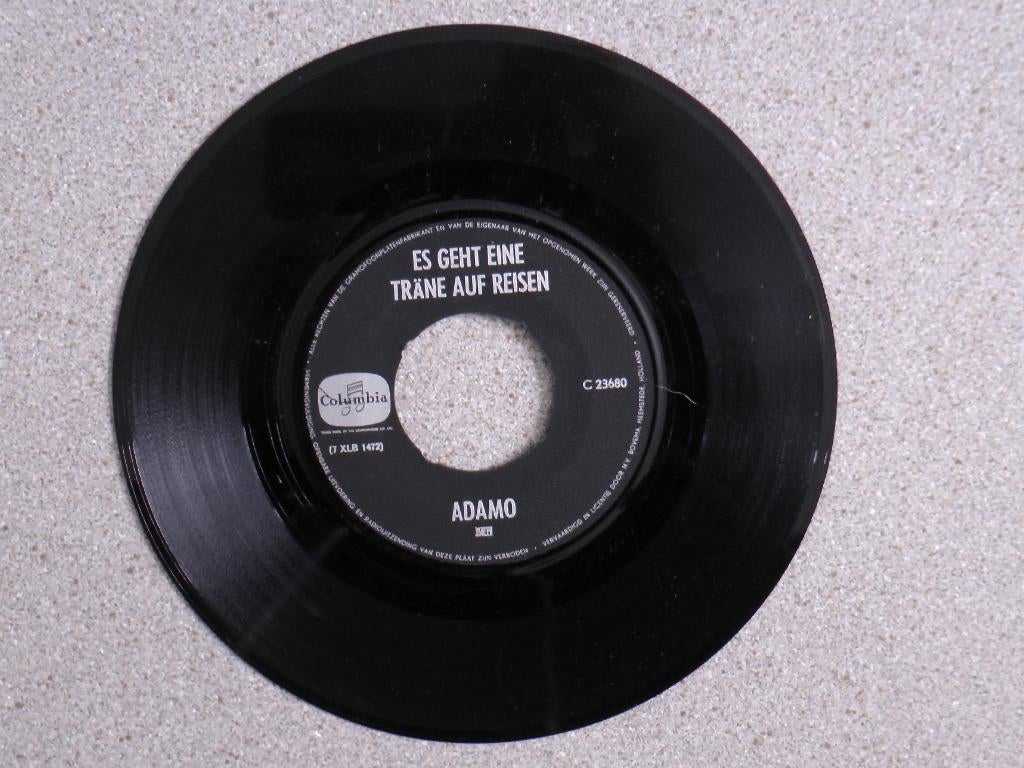 Adamo - Es geht eine Träne auf reisen VINYL SINGLE, Cd's en Dvd's, Vinyl Singles, Gebruikt, Single, 1960 - 1969, Pop, 7 inch, Ophalen of Verzenden
