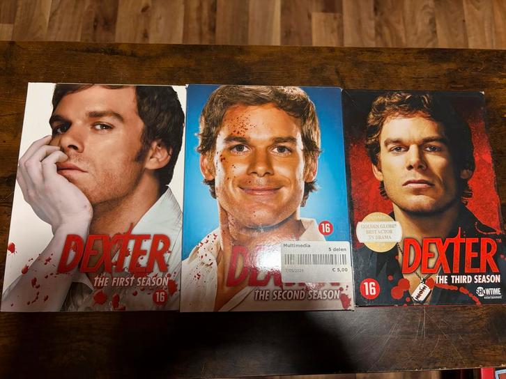Dexter Seizoen 1, 2 en 3 DVD Boxset - Thriller Serie, Cd's en Dvd's, Dvd's | Thrillers en Misdaad, Gebruikt, Actiethriller, Boxset