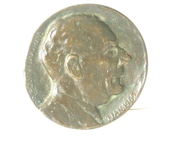 Brons Plaquette Hub van Doorne, Ophalen of Verzenden, Brons, Nederland